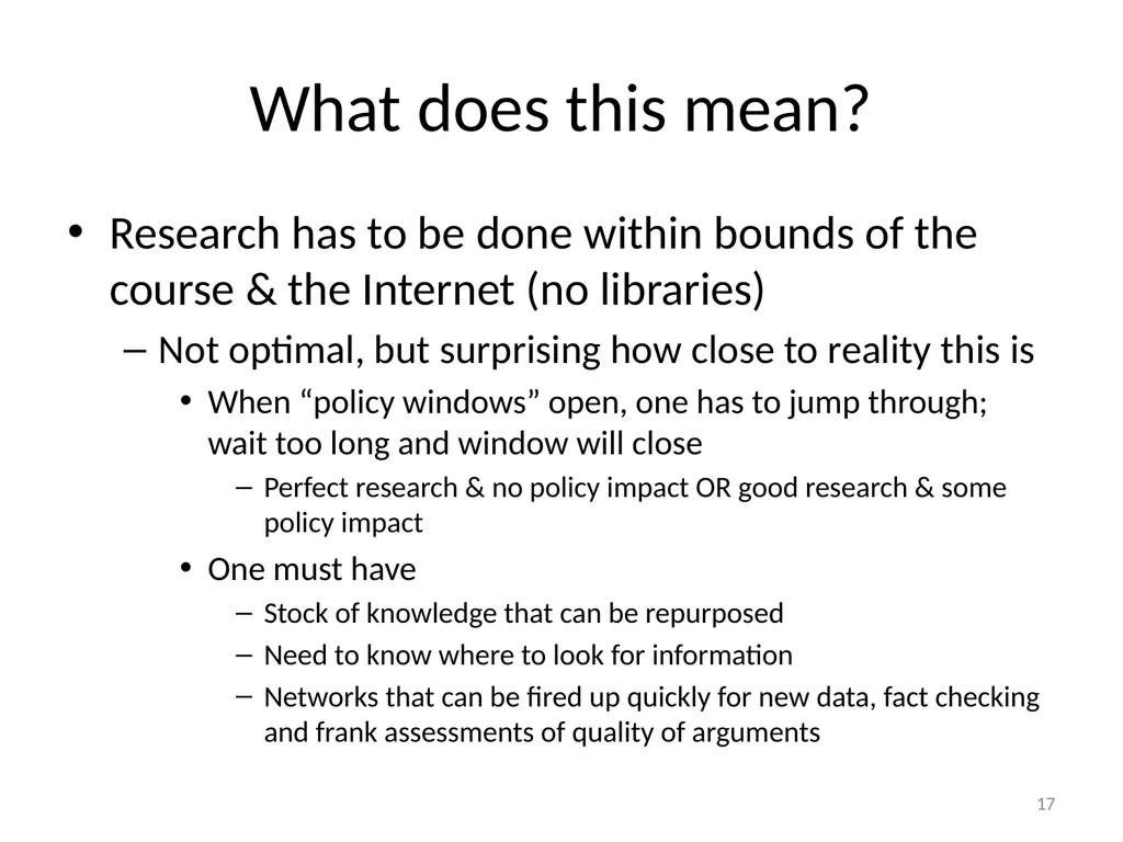 Introduction: Course on “How to engage in - slide 17 of 34