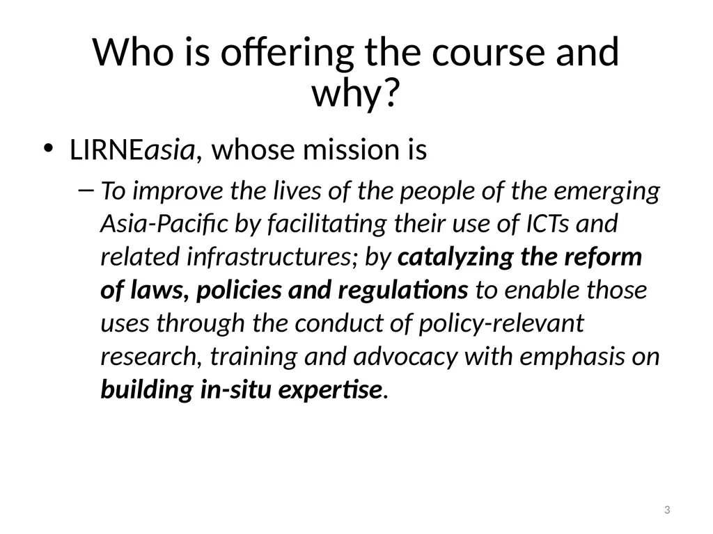 Introduction: Course on “How to engage in - slide 3 of 34