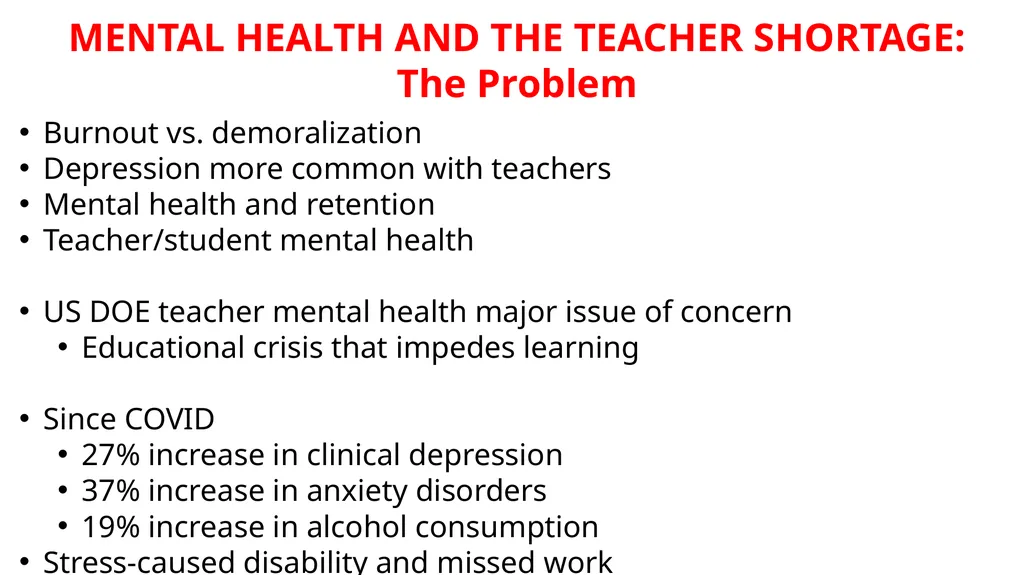 SOCIAL ISSUES IMPACTING THE TEACHER SHORTAGE Jodi - slide 5 of 30