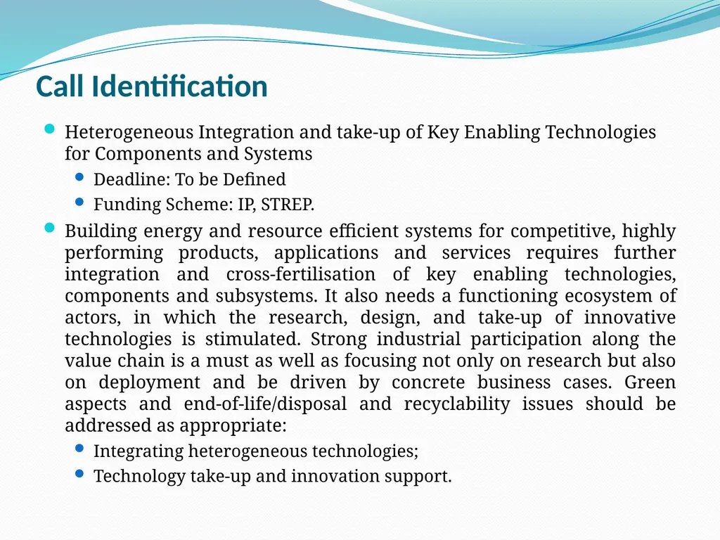 Opportunities on FP7 Theme 3 Challenge 1 Pervasive - slide 13 of 48