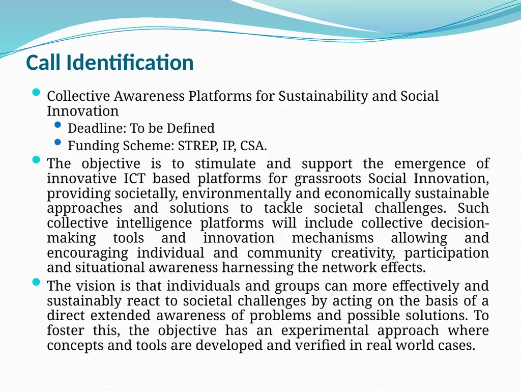 Opportunities on FP7 Theme 3 Challenge 1 Pervasive - slide 23 of 48
