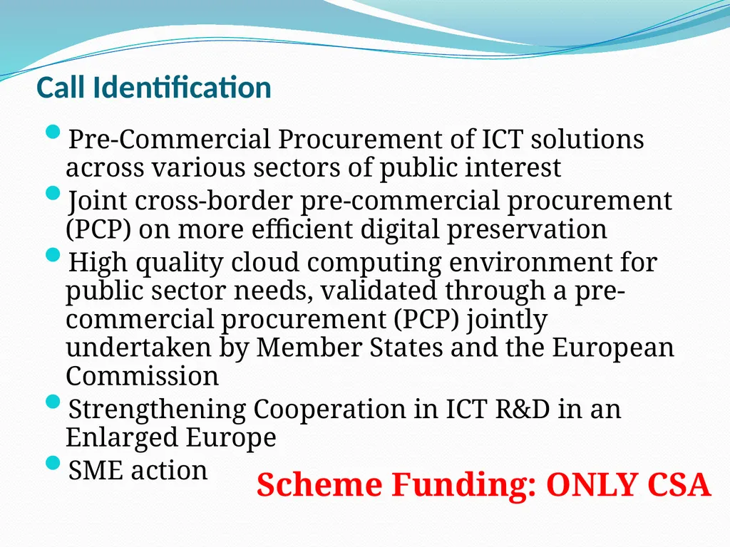 Opportunities on FP7 Theme 3 Challenge 1 Pervasive - slide 46 of 48