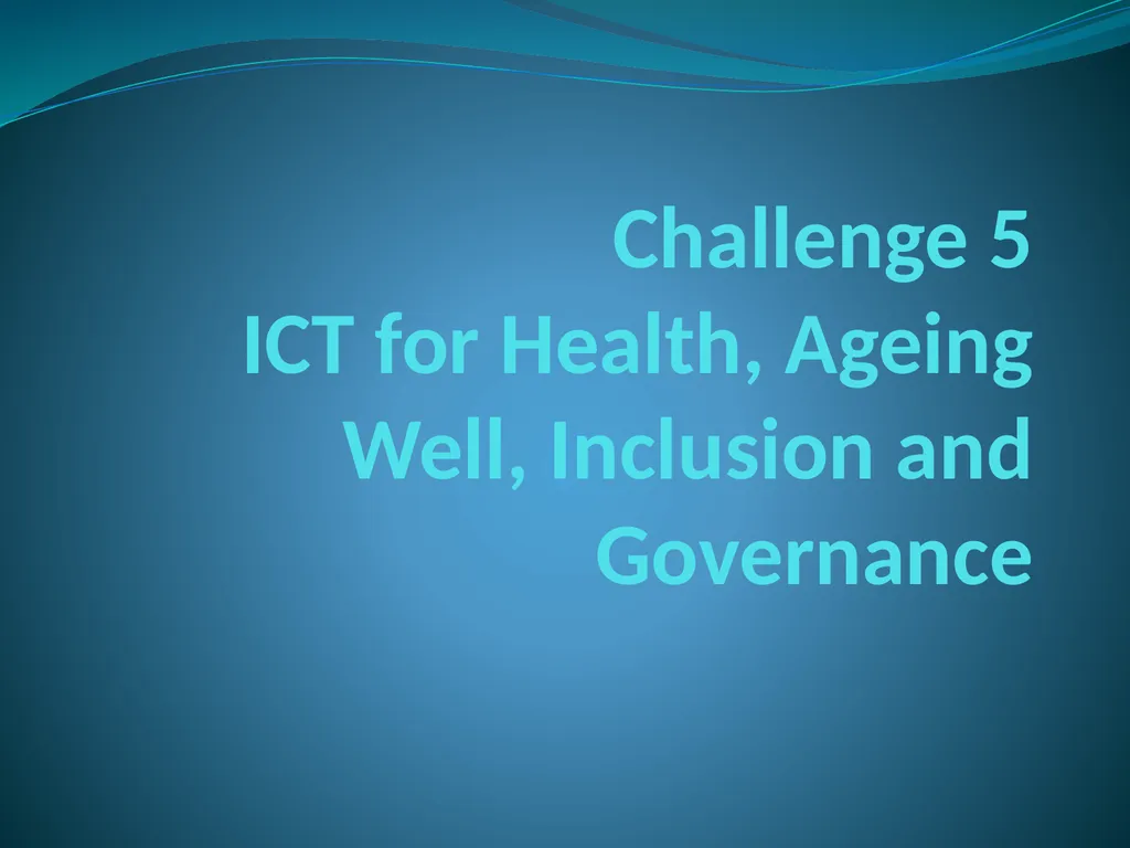 Opportunities on FP7 Theme 3 Challenge 1 Pervasive - slide 18 of 48