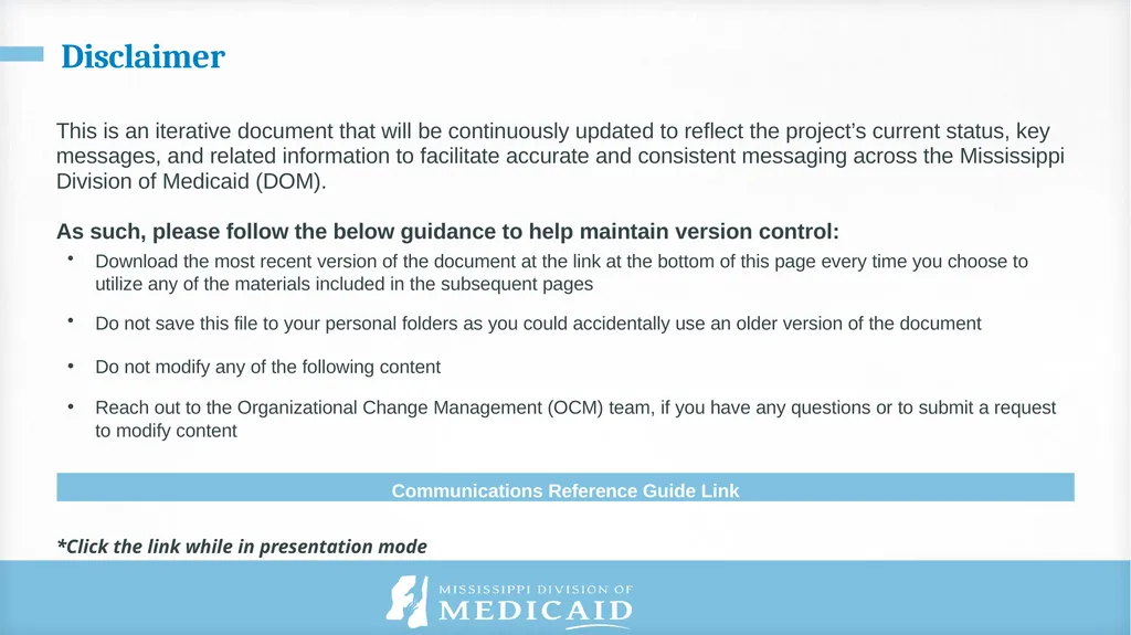 Published as of 9/30/2022 Communications Reference - slide 2 of 25