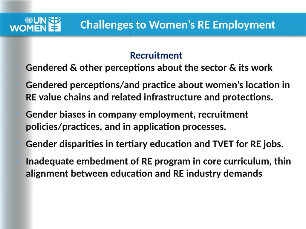 Current & Potential Demand for Women Workers in - slide 12 of 19
