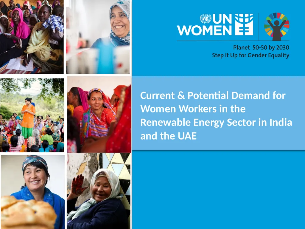 Current & Potential Demand for Women Workers in - slide 1 of 19