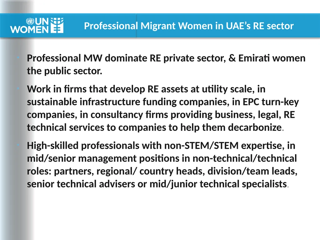 Current & Potential Demand for Women Workers in - slide 10 of 19