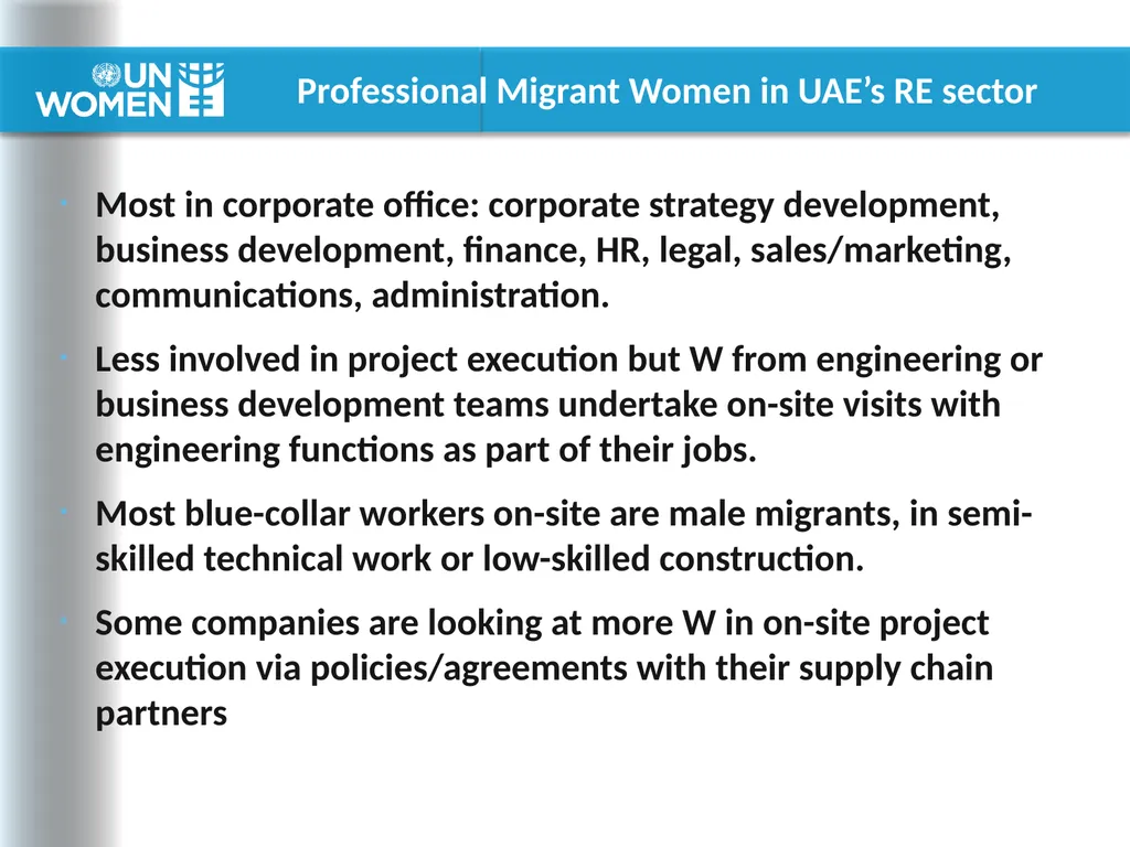 Current & Potential Demand for Women Workers in - slide 11 of 19