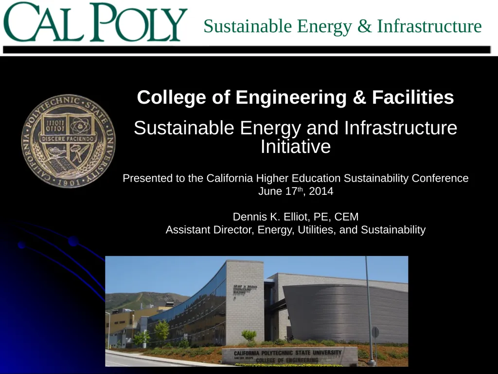 College of Engineering & Facilities Sustainable