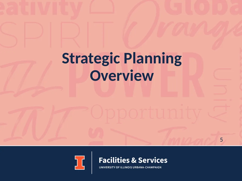Facilities & Services Strategic Planning Retreat - slide 5 of 69