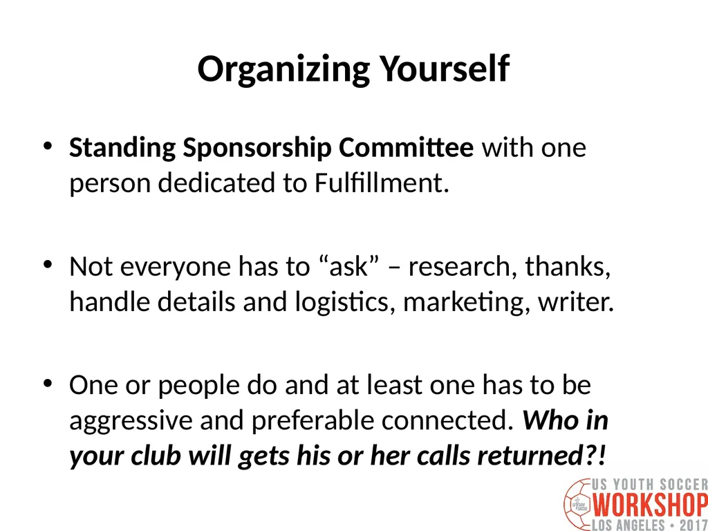 Three Keys to Securing a Major Sponsor for your - slide 18 of 55