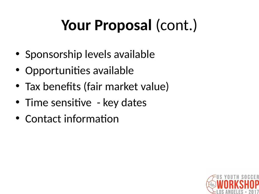 Three Keys to Securing a Major Sponsor for your - slide 35 of 55