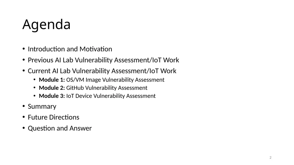 Smart Vulnerability Assessment for OS/VM, GitHub, - slide 2 of 48