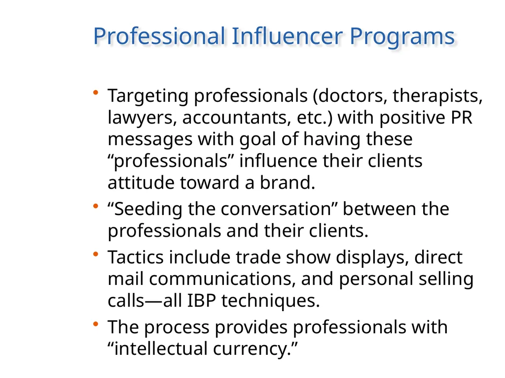 Public Relations, Influencer Marketing, and - slide 13 of 19