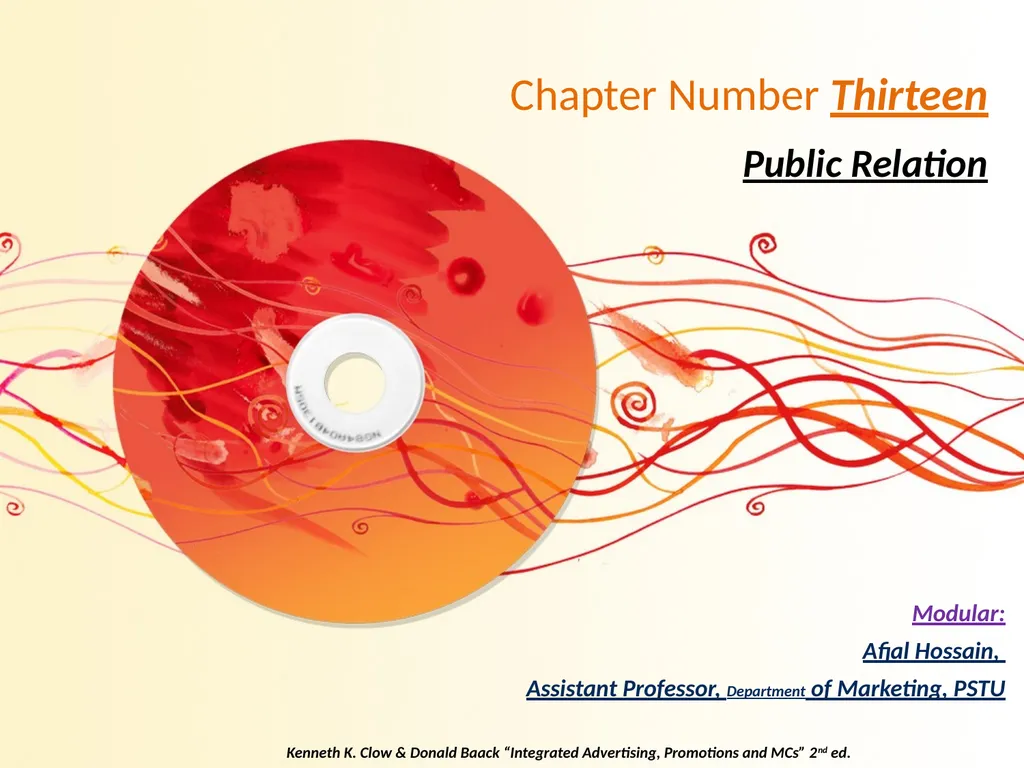 Chapter Number Thirteen Public Relation Modular: - slide 1 of 28