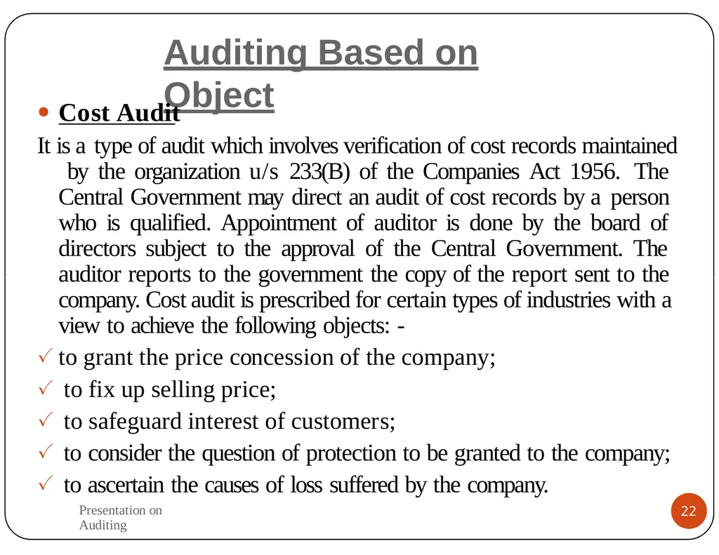 Presentation on Auditing Mr.K.PRABU Assistant - slide 22 of 54