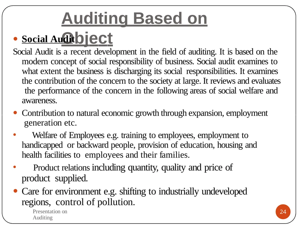 Presentation on Auditing Mr.K.PRABU Assistant - slide 24 of 54