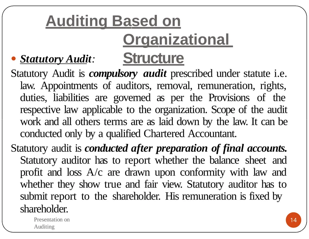 Presentation on Auditing Mr.K.PRABU Assistant - slide 14 of 54