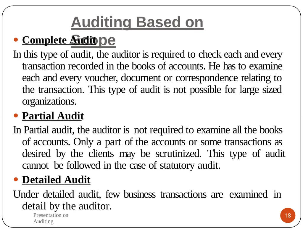 Presentation on Auditing Mr.K.PRABU Assistant - slide 18 of 54