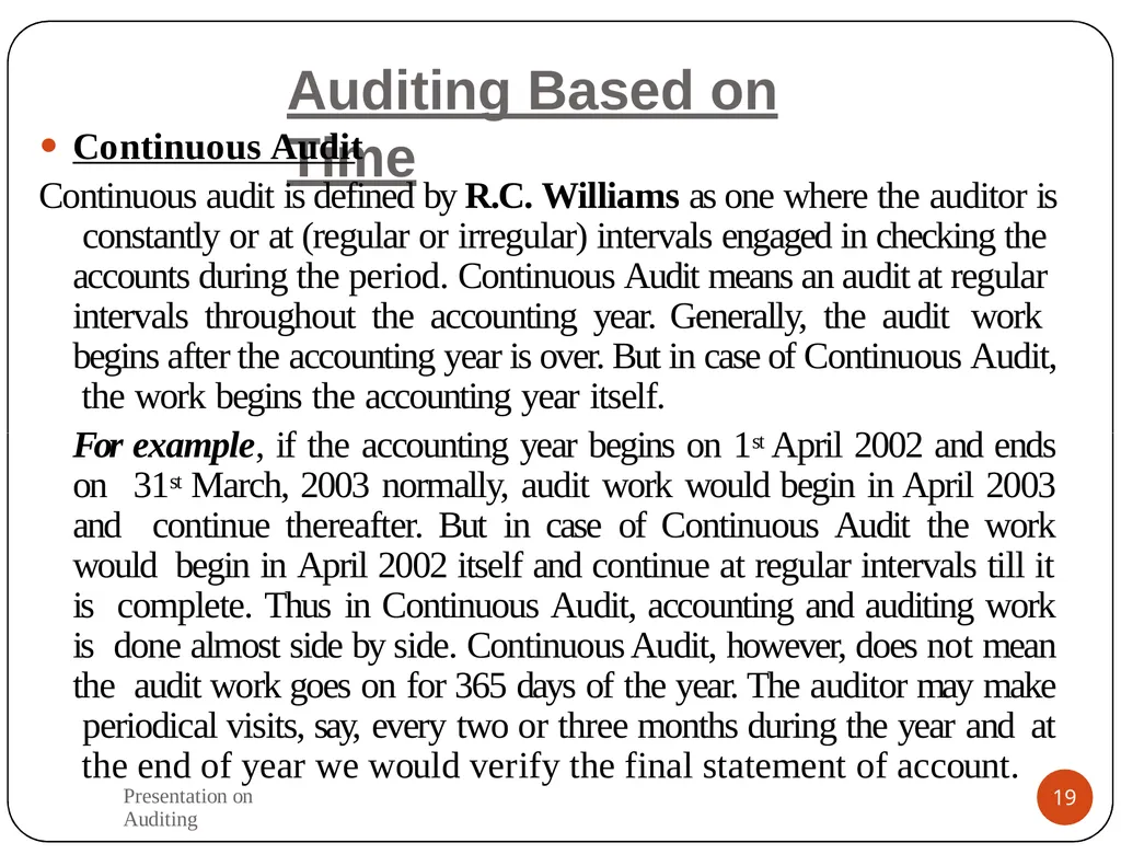 Presentation on Auditing Mr.K.PRABU Assistant - slide 19 of 54