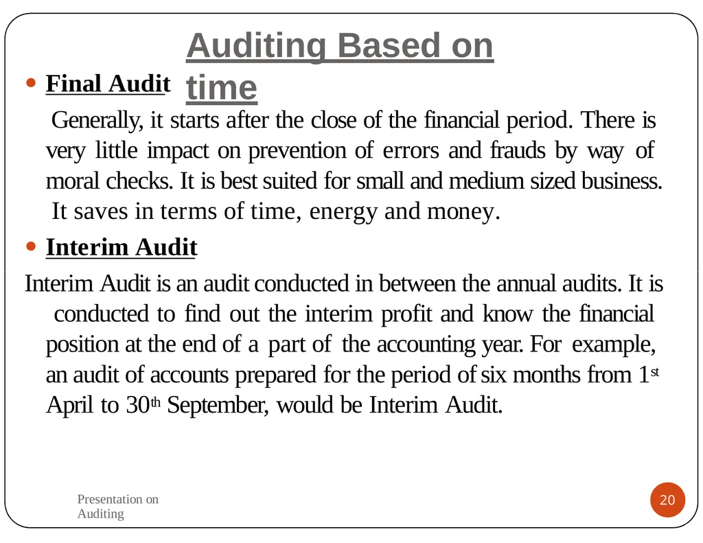 Presentation on Auditing Mr.K.PRABU Assistant - slide 20 of 54