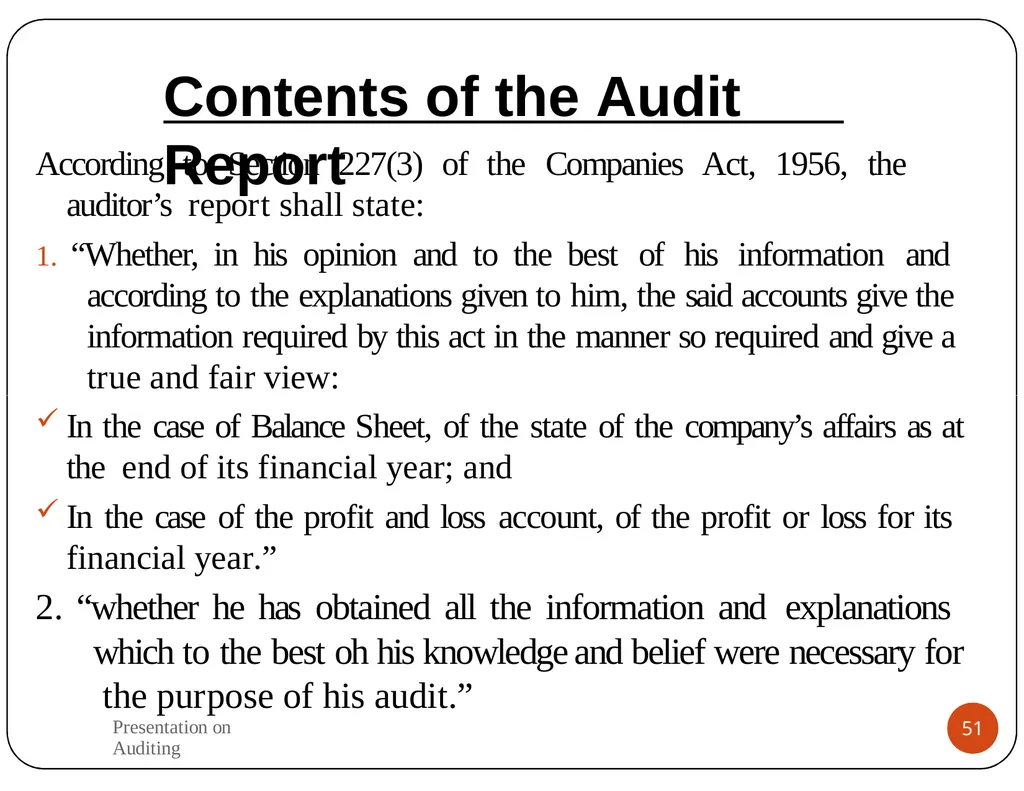 Presentation on Auditing Mr.K.PRABU Assistant - slide 51 of 54