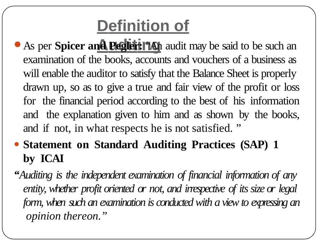 Presentation on Auditing Mr.K.PRABU Assistant - slide 3 of 54