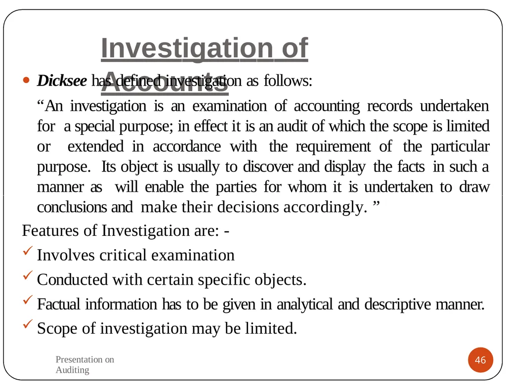 Presentation on Auditing Mr.K.PRABU Assistant - slide 46 of 54