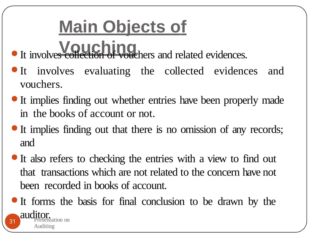 Presentation on Auditing Mr.K.PRABU Assistant - slide 31 of 54