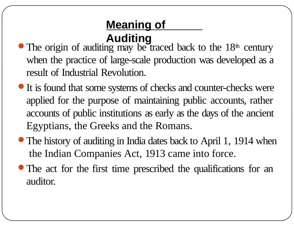 Presentation on Auditing Mr.K.PRABU Assistant - slide 2 of 54