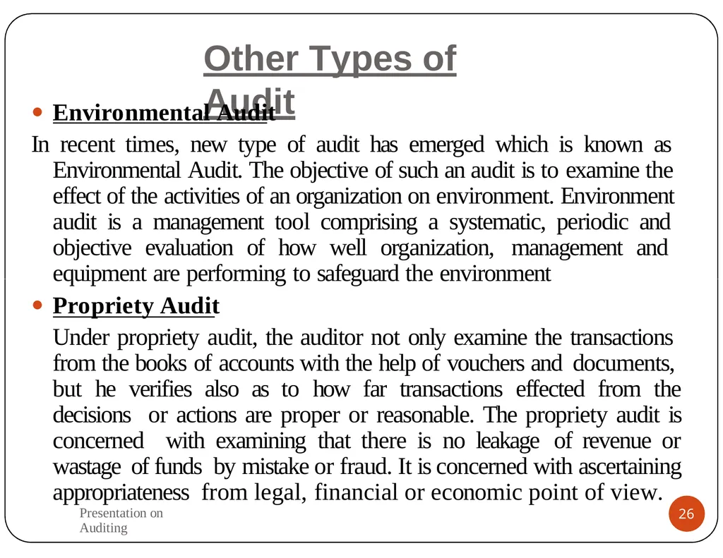Presentation on Auditing Mr.K.PRABU Assistant - slide 26 of 54