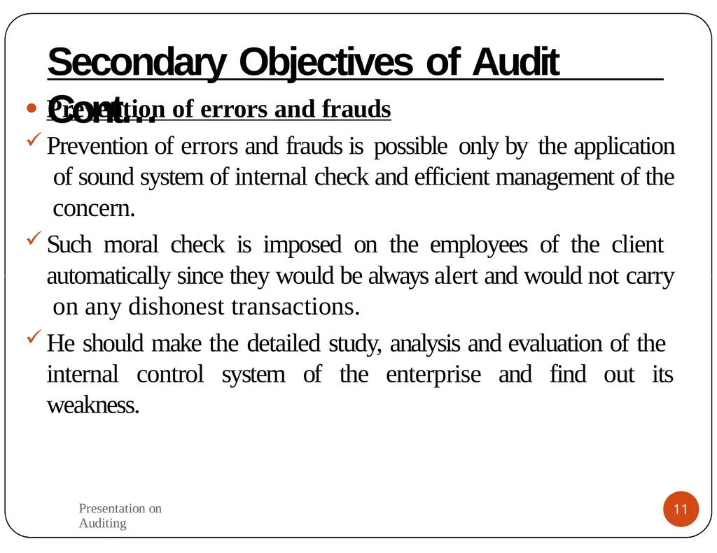 Presentation on Auditing Mr.K.PRABU Assistant - slide 11 of 54