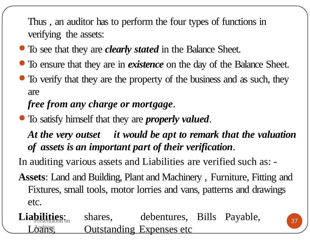 Presentation on Auditing Mr.K.PRABU Assistant - slide 37 of 54