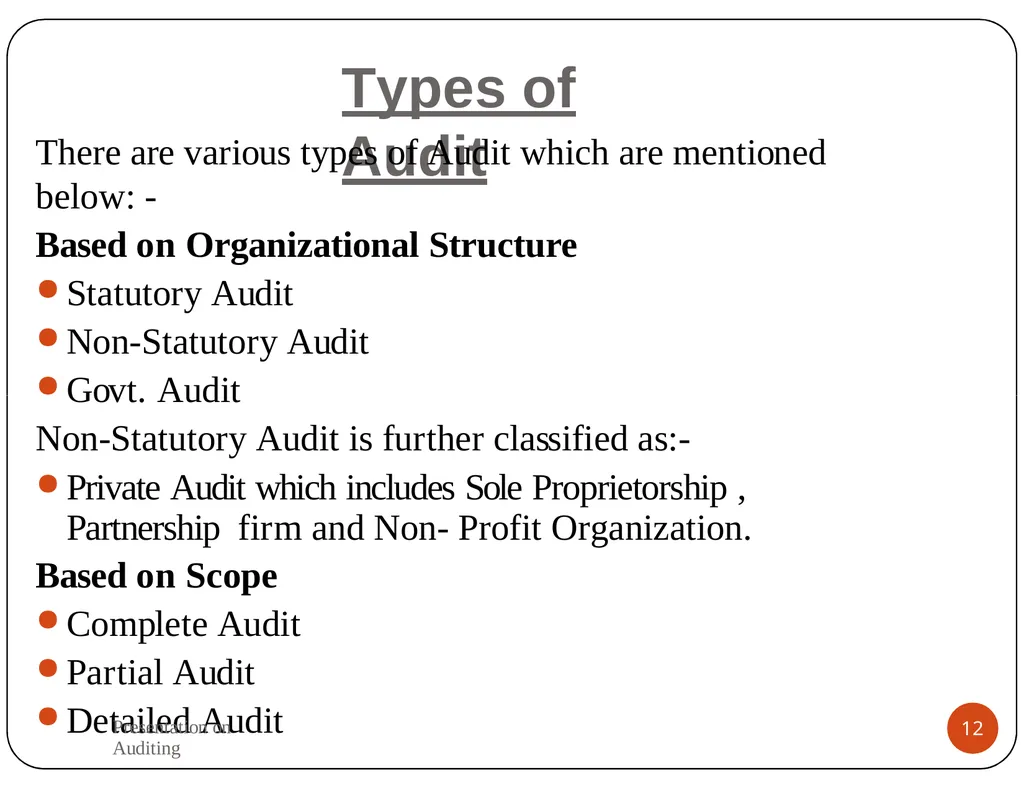Presentation on Auditing Mr.K.PRABU Assistant - slide 12 of 54