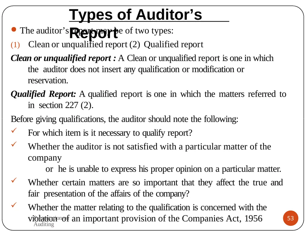 Presentation on Auditing Mr.K.PRABU Assistant - slide 53 of 54