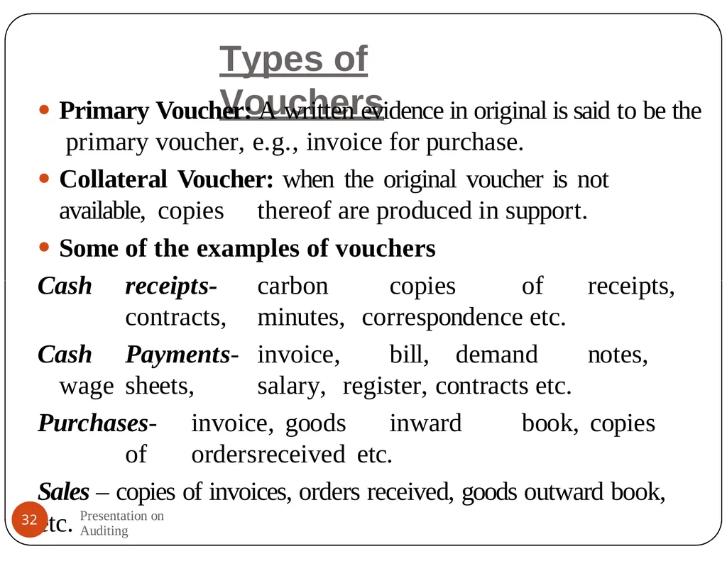 Presentation on Auditing Mr.K.PRABU Assistant - slide 32 of 54