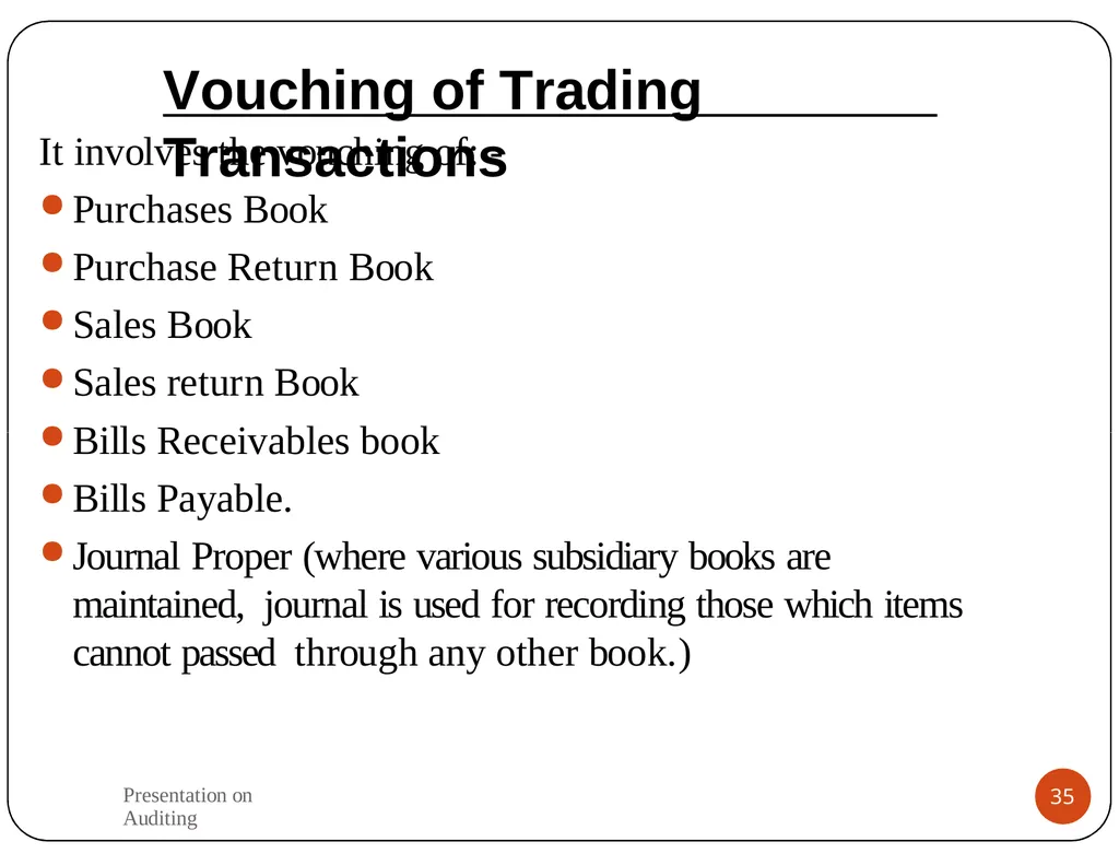 Presentation on Auditing Mr.K.PRABU Assistant - slide 35 of 54