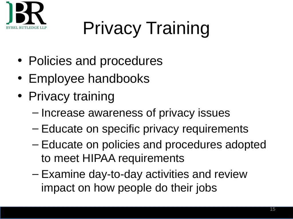 HIPAA Privacy and Security Summit 2018 HIPAA - slide 15 of 30
