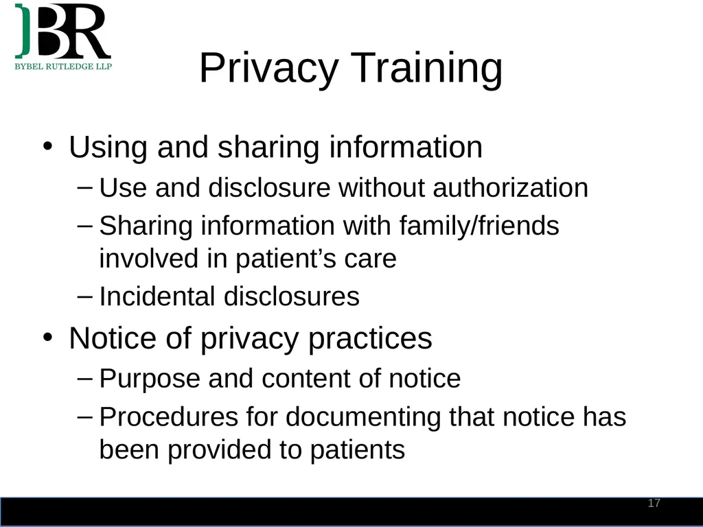 HIPAA Privacy and Security Summit 2018 HIPAA - slide 17 of 30