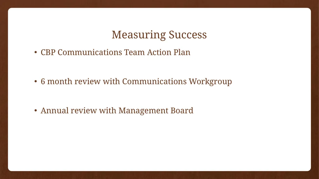 CBP Strategic Communications Plan 2016-2021 Rachel - slide 13 of 14
