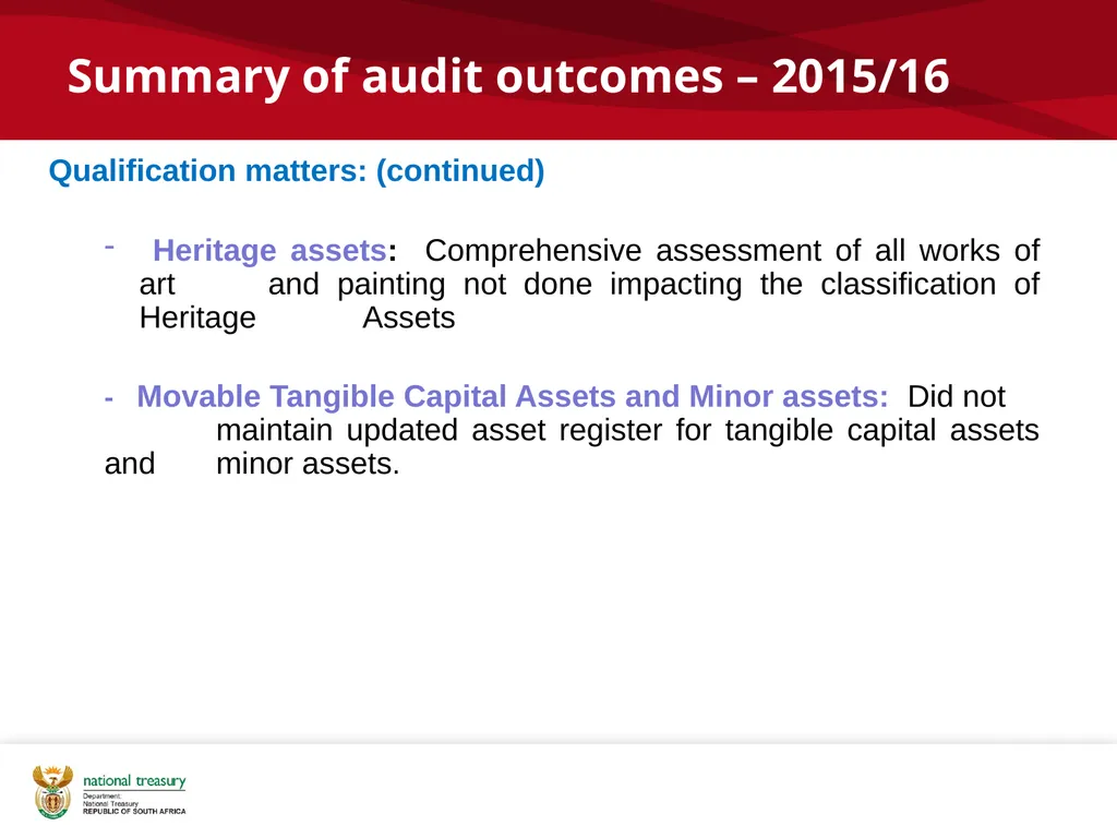 2015/16 POST AUDIT DEBRIEF CFO Forum: National - slide 7 of 16