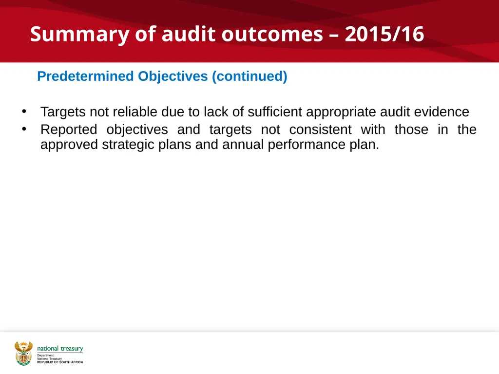 2015/16 POST AUDIT DEBRIEF CFO Forum: National - slide 9 of 16