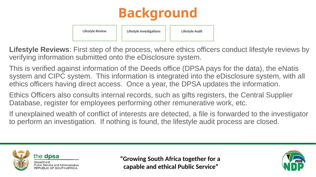 “Growing South Africa together for a capable and - slide 6 of 24