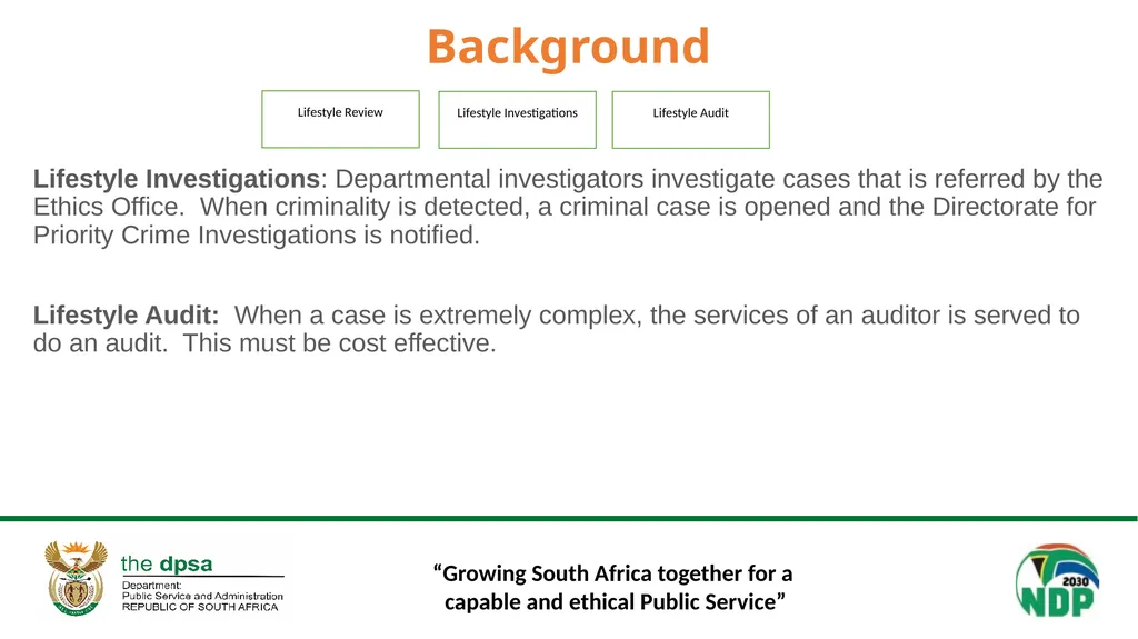 “Growing South Africa together for a capable and - slide 7 of 24