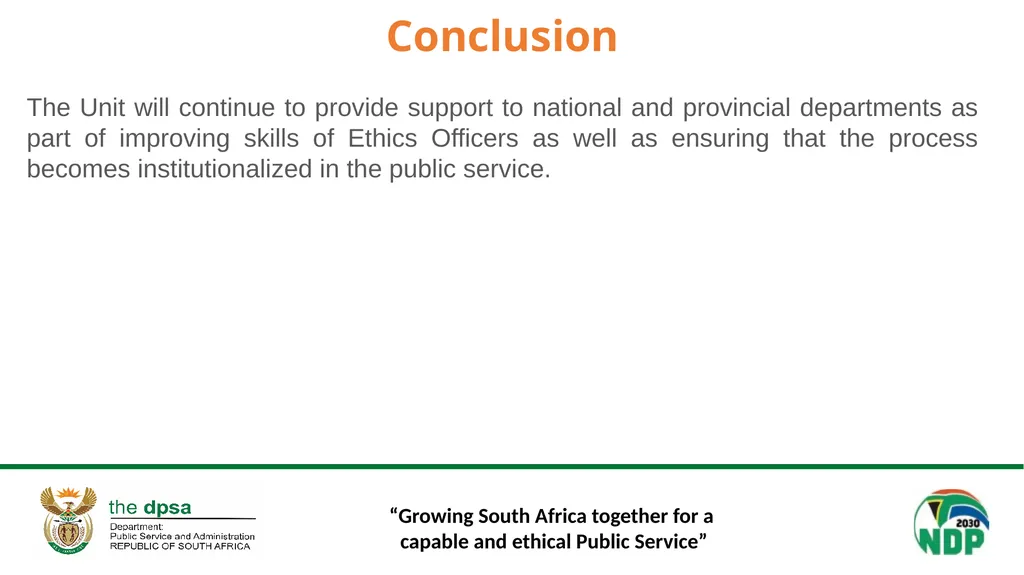 “Growing South Africa together for a capable and - slide 23 of 24
