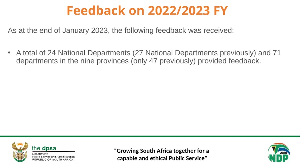 “Growing South Africa together for a capable and - slide 12 of 24