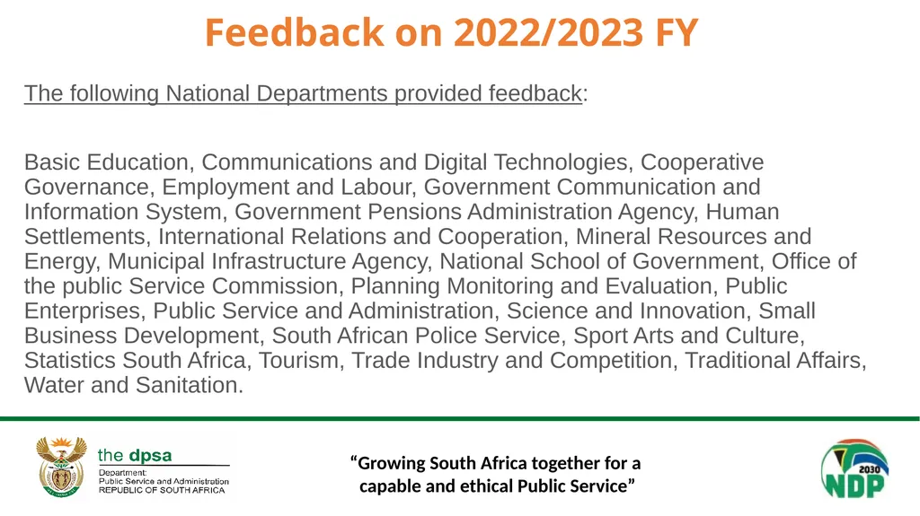 “Growing South Africa together for a capable and - slide 13 of 24