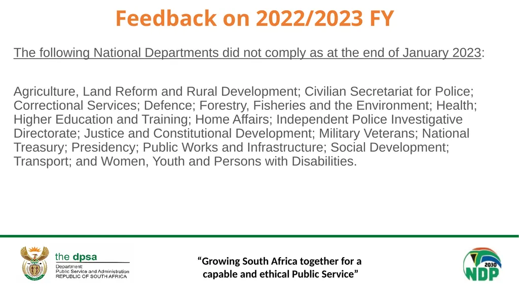 “Growing South Africa together for a capable and - slide 14 of 24