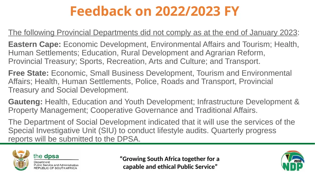 “Growing South Africa together for a capable and - slide 15 of 24