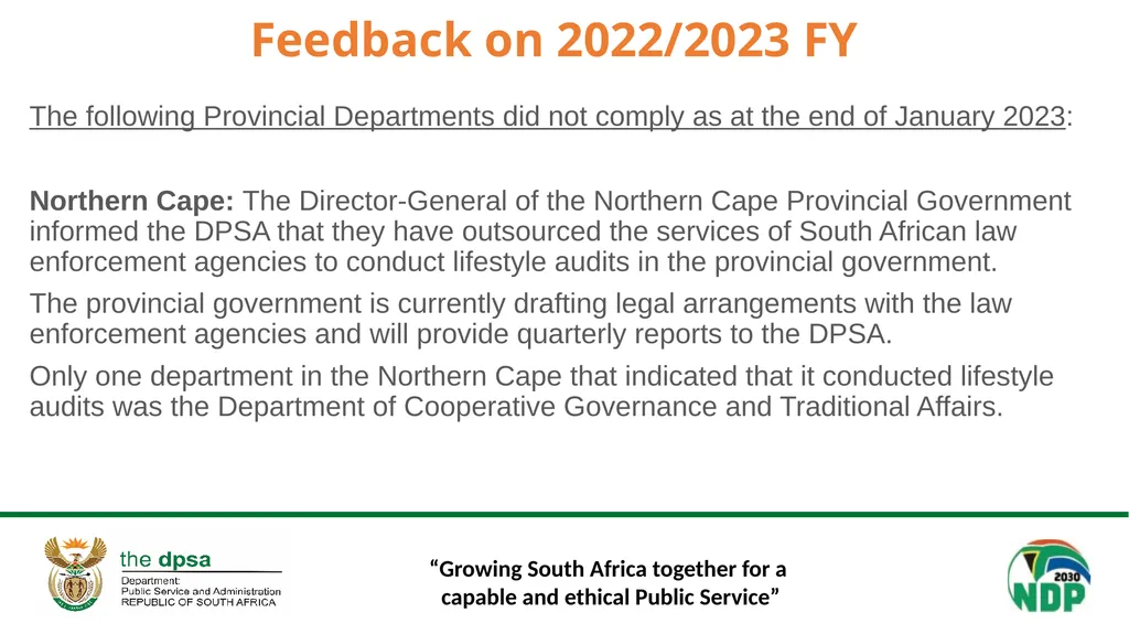 “Growing South Africa together for a capable and - slide 17 of 24